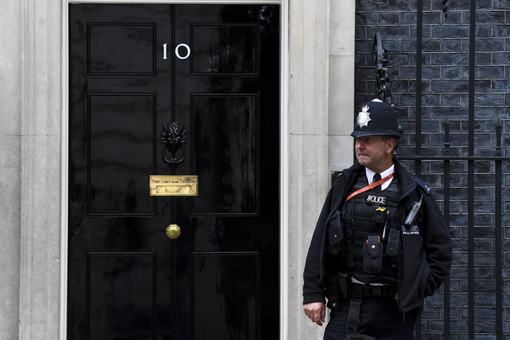 2019年6月7日拍摄的位于英国伦敦的唐宁街10号首相府.